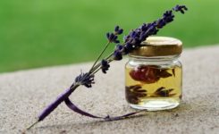 Lavendel-Tinktur und Lavendel Zweig
