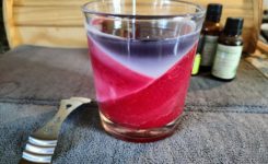 dreifarbige DIY Kerze im Glas